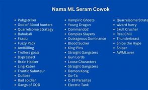 Nama Ml Keren Cowok Anime